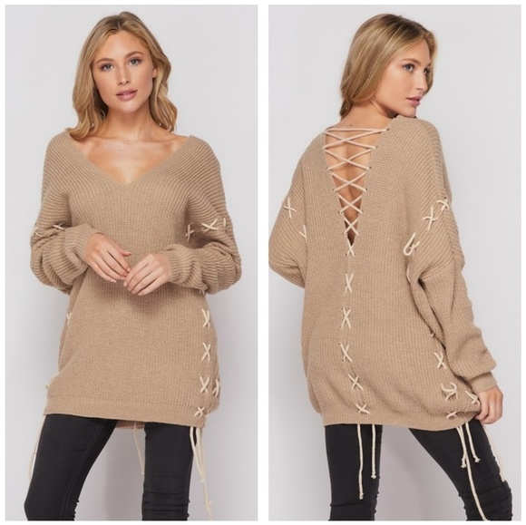 Lace up sweater - Picture 4 of 4